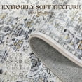 thumbnail image 4 of FairOnly 2'x6' Grey Washable Runner Rugs for Hallway Oriental Floral Non Slip Soft Runner Rugs for Entryway Kitchen Laundry Rugs, 4 of 7