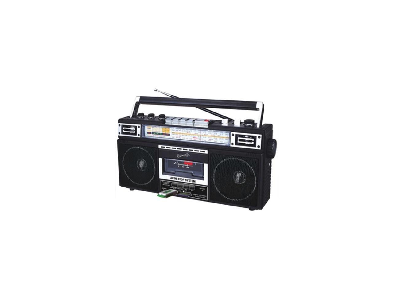 Supersonic Portable AM/FM Radio, Black, SC-3201BT-BK