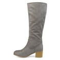 thumbnail image 3 of Journee Womens Sanora Wide Calf Stacked Heel Riding Boots, 3 of 10