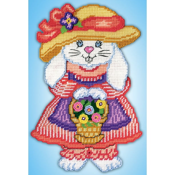 Design Works Bunny with Basket Plastic Canvas Kit