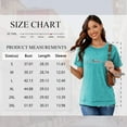 thumbnail image 4 of SHIBEVER Summer Short Sleeve T Shirts for Women Casual Loose Side Split Tunic Tops Comfortable Crew Neck Tops, 4 of 8