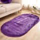 thumbnail image 4 of Yuarrent Alfombra gruesa y cómoda para interior, ovalada, ligera, para cabecera, para sala de estar, dormitorio, para el hogar, decoración de Decoración del hogar Púrpura 60*120cm, 4 of 6