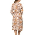 thumbnail image 2 of Yuyamidu Cute Corgi Long Bath Robe for Women Dog Paw Soft Polyester Fabric Spa Bathrobes for Girls Party Nightgowns Ladies Pajamas Sleepwear Mid-Length Night Robe Size 2XL, 2 of 7