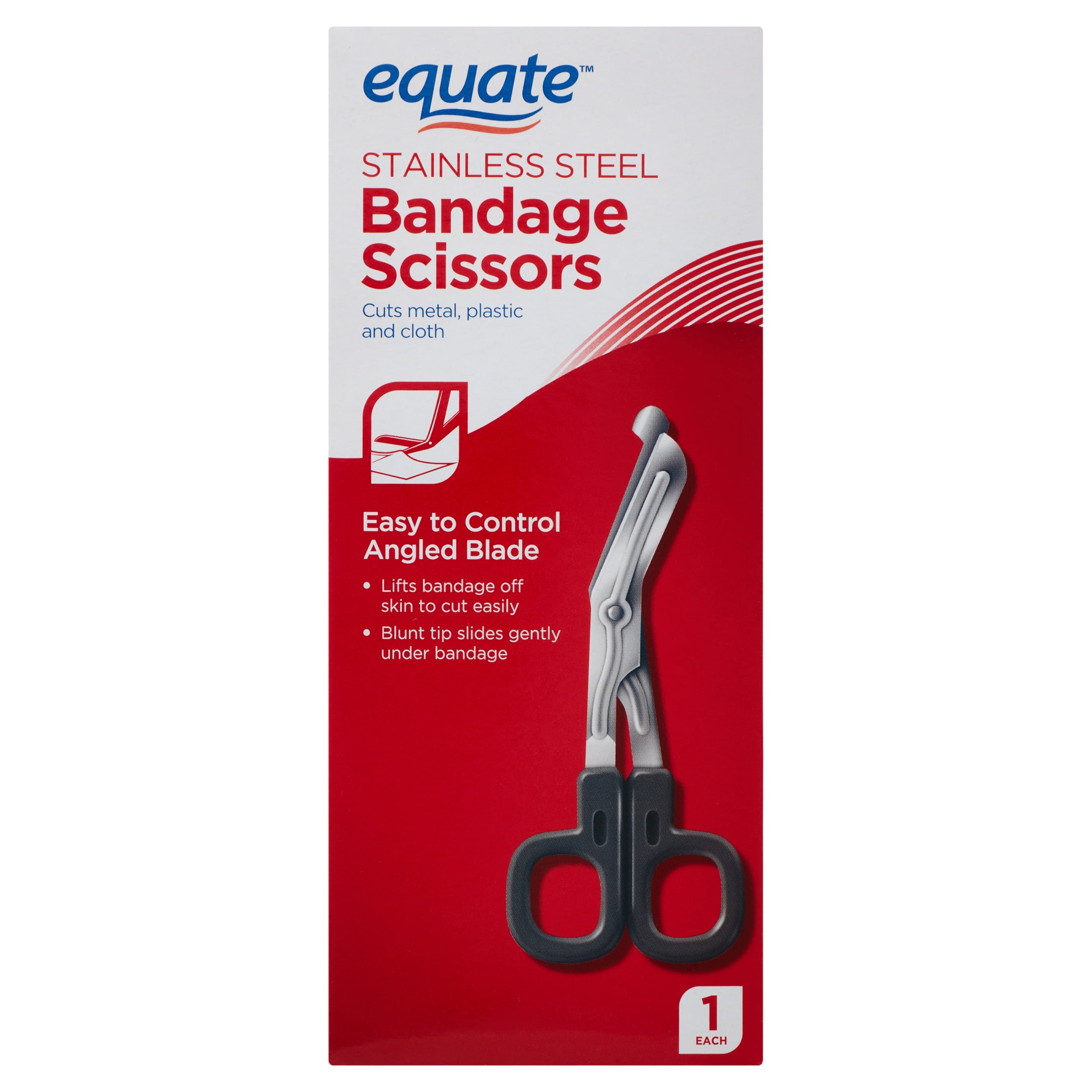 Equate Stainless Steel Bandage Scissors, 1 Count