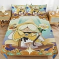 thumbnail image 6 of Pure Vanilla Cookie Comfortable 3-Piece Bedding Set Pillow Case Bed Duvet Cover Pillowcases, 6 of 8