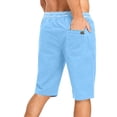 thumbnail image 5 of Men's Swim Trunks Quick Dry Board Shorts Lightweight Elastic Waist with Striped Band Drawstring Mesh Lining and Side Pockets for Beach Vacation Surfing Swimming Water Sports, 5 of 8