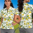 thumbnail image 4 of Uorisanigo Lemon Couple Matching Outfit Men and Women Golf Shirts 1/4 Zip Up Summer T Shirt Lightweight Sports Tops Short Sleeve Quick Dry Casual Collared Athletic Tops, 4 of 8
