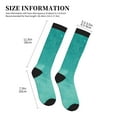 thumbnail image 2 of Lsque Teal Turquoise1 Pattern Sport Compression Socks for Men & Women 15-20 mmHg Knee High Nurse Pregnant Running Medical and Travel Athletic, 2 of 6