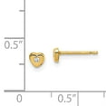thumbnail image 7 of 14K Yellow Gold Madi K Cubic Zirconia Heart Post Earrings, 7 of 7