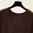 thumbnail image 5 of MGDXOX Women's 2 Piece V Neck Short Sleeve Top & Ruffle Hem Shorts Pajama Set Soft Loungewear Sleepwear Coffee XXXXL, 5 of 5