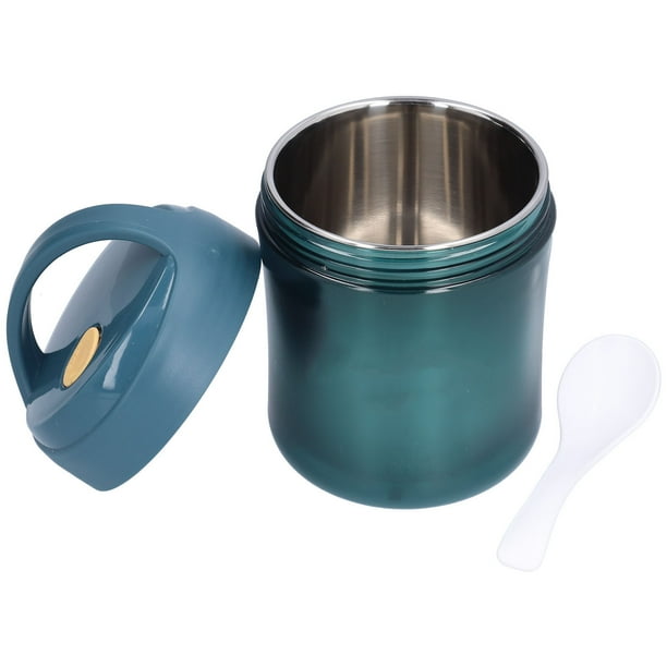 BOITE A REPAS Boite Alimentaire Isotherme, Boite Isotherme Repas Chaud  500ml Avec Cuillère Pliante En Acier Inoxydable (BLEU)