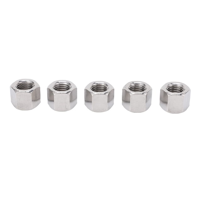 Ensemble de 5 Écrou de Couplage Hexagonal Premium M16 en Acier Inoxydable 304, Finition Argentée, Résistant à la Corrosion pour Usage Intérieur et Extérieur, Idéal pour Tiges Filetées et Vis de Machine.