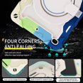 thumbnail image 3 of FJLBDE Case for iPad mini 5th/4th Generation 7.9 inch with 360 Kickstand, Shoulder Strap Carrying Protective Cover, Multicolor Blue, 3 of 6