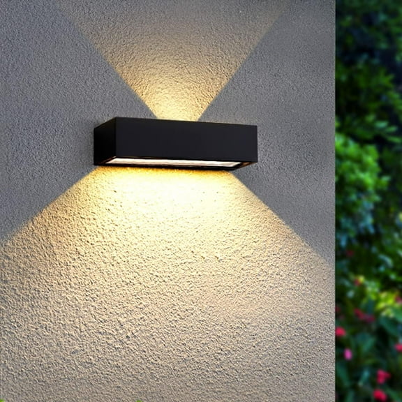 Solar Wall Lights Outdoor, Solar Dusk to Dawn Lights Outdoor Waterproof Wall Sconce Light, Aluminum & Glass, Solar Porch Light, Solar Powered Wall Mount Lights for Outside House Yard Shed, 4400 mAh