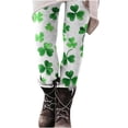 thumbnail image 5 of St Patricks Day Leggings for Women Casual Stretch Slim Fit Fashion Printed Fitness Workout Yoga Pants (L, White), 5 of 9