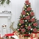 thumbnail image 5 of Paquete de 36 decoraciones de flores navideñas JanHm adornos para árboles de Navidad, 5 of 5