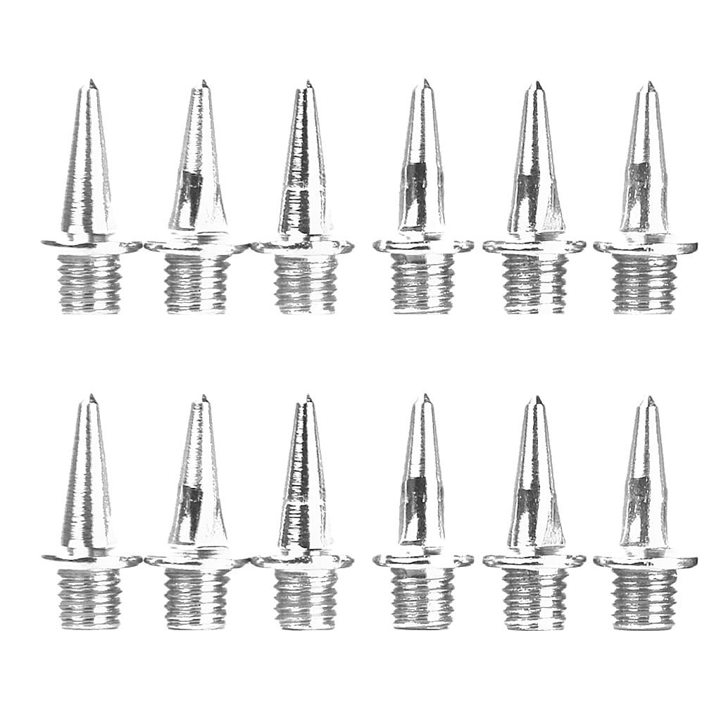 12Pcs Pyramid Spike Pins Country & Replacement Spikes Tartan Sprints Durable #US 