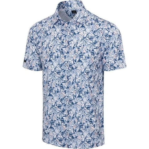 Greg Norman ML75 Tropic Ventilated Skyline Shirt Men L