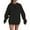 Dark Gray, variant on FAIWAD Womens Oversized Sweatshirt Long Sleeve Crew Neck Zip Pullover Tops Loose Casual Plain Outfits