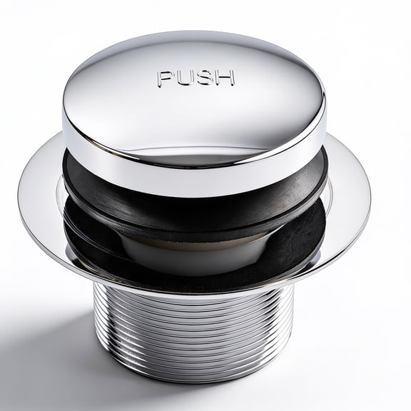 SUPPLYGIANT Tip Toe Bath Drain Assembly, 1-3/8 Inch Drain Stopper, Chrome Plated Finish