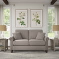 thumbnail image 2 of Coventry 61W Small Living Room Loveseat in Beige Herringbone Fabric, 2 of 11