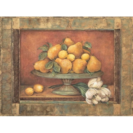 Florentine Pearl - Florentine Pear Stretched Canvas - Pamela Gladding (22 x 28)