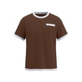 thumbnail image 4 of CUSTG Men Tshirts Summer Knit Pocket Tee For Breathable Casual Short Sleeve Blend Shirt With Front Chest Pocket Classic Solid Color Tops, 4 of 6