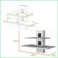 thumbnail image 6 of Floating Shelf, Modern Minimalist 2-Shelf White Wall Mounted, 23.7” Wide | Primary Living Space | Open Back, 6 of 7