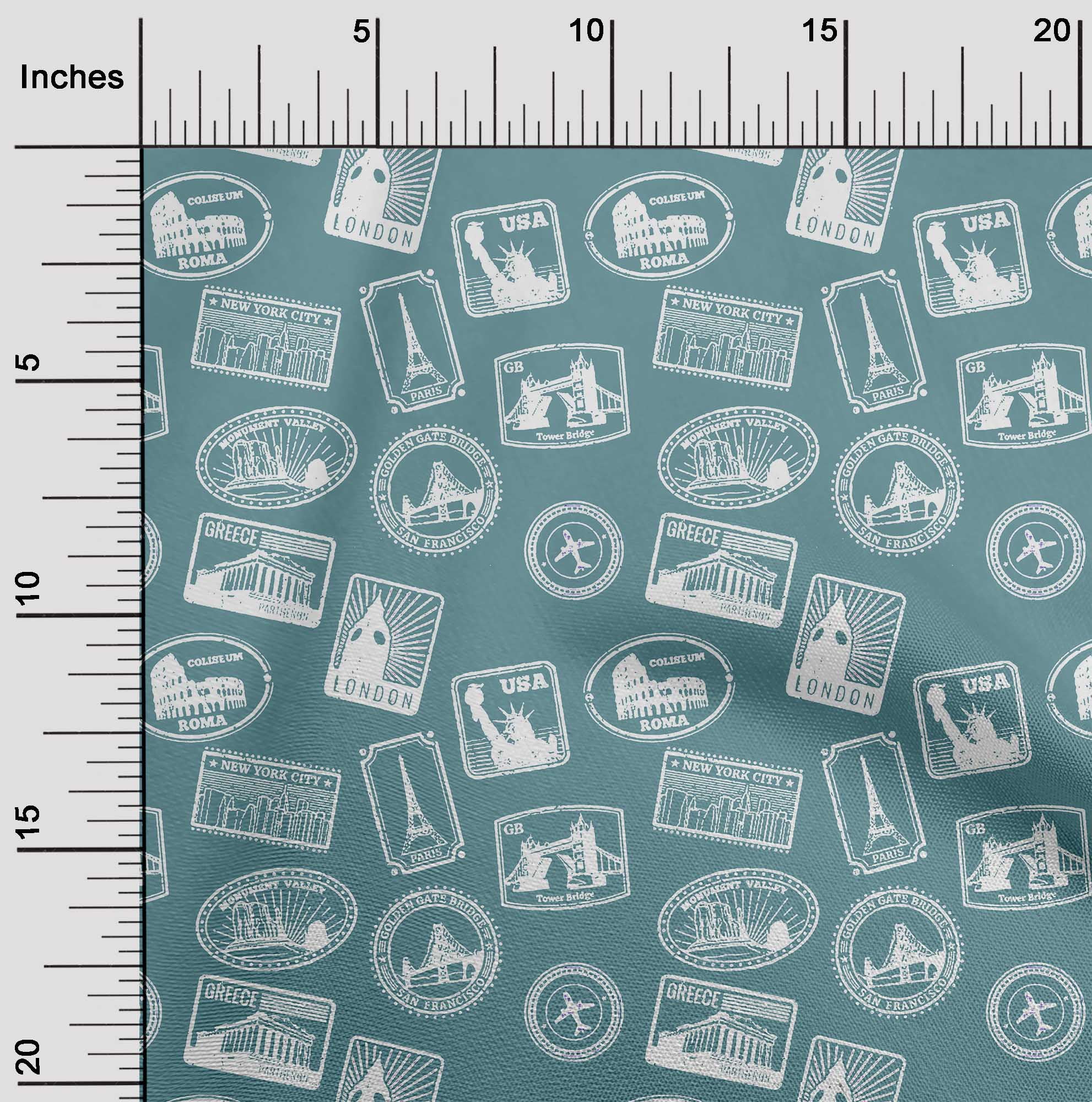 oneOone Viscose Jersey Dusty Teal Green Fabric Travel Quilting Supplies Print Sewing Fabric By The Yard 60 Inch Wide