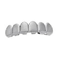 thumbnail image 2 of Vampire Fangs Texture Grills Rapper 6 Dientes Gorras Mujeres Hombres Halloween Top plateado Hugo Parrillas chapadas en oro de 18 quilates, 2 of 6