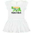 thumbnail image 3 of Inktastic Montana Lake and Trees in Bear Silhouette Girls Baby Dress, 3 of 5