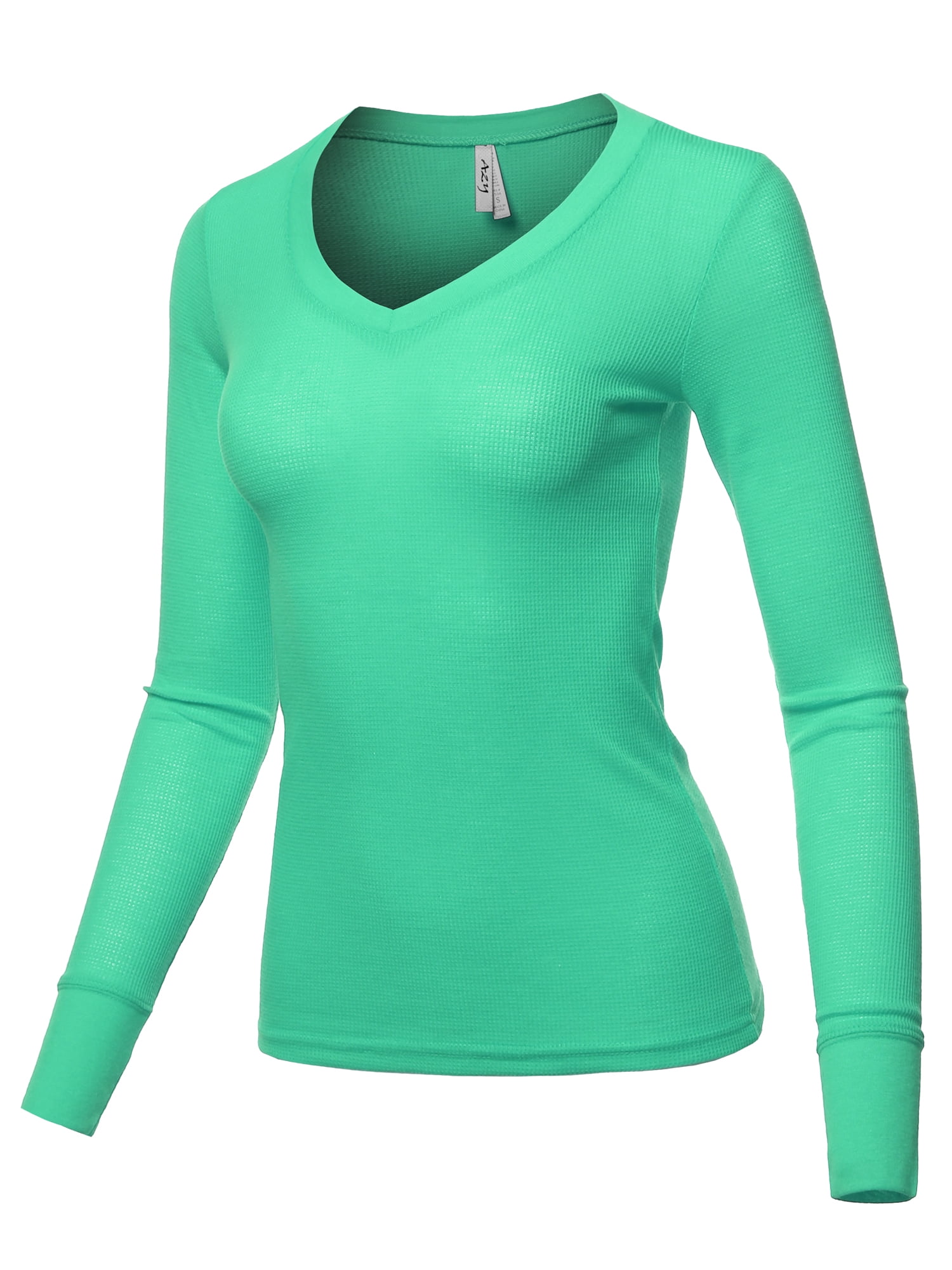 Long Sleeve V Neck Fitted Thermal 
