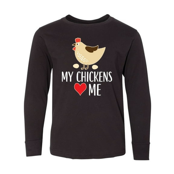 Inktastic My Chickens Love Me Long Sleeve Youth T-Shirt
