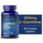 Puritan's Pride L-Carnitine Fumarate 1000 mg-90 Caplets
