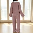 thumbnail image 5 of Stralyhd Women's 2 Piece Lounge Set Summer Oversized Set Loose Casual Polo Shirts Pants Outfits Striped Vacation Matching Set Red XS, 5 of 6