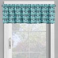 thumbnail image 2 of Ambesonne Blue and Black Window Valance, Cow and Pig Head, 54" X 18", Pale Blue and Black, 2 of 5