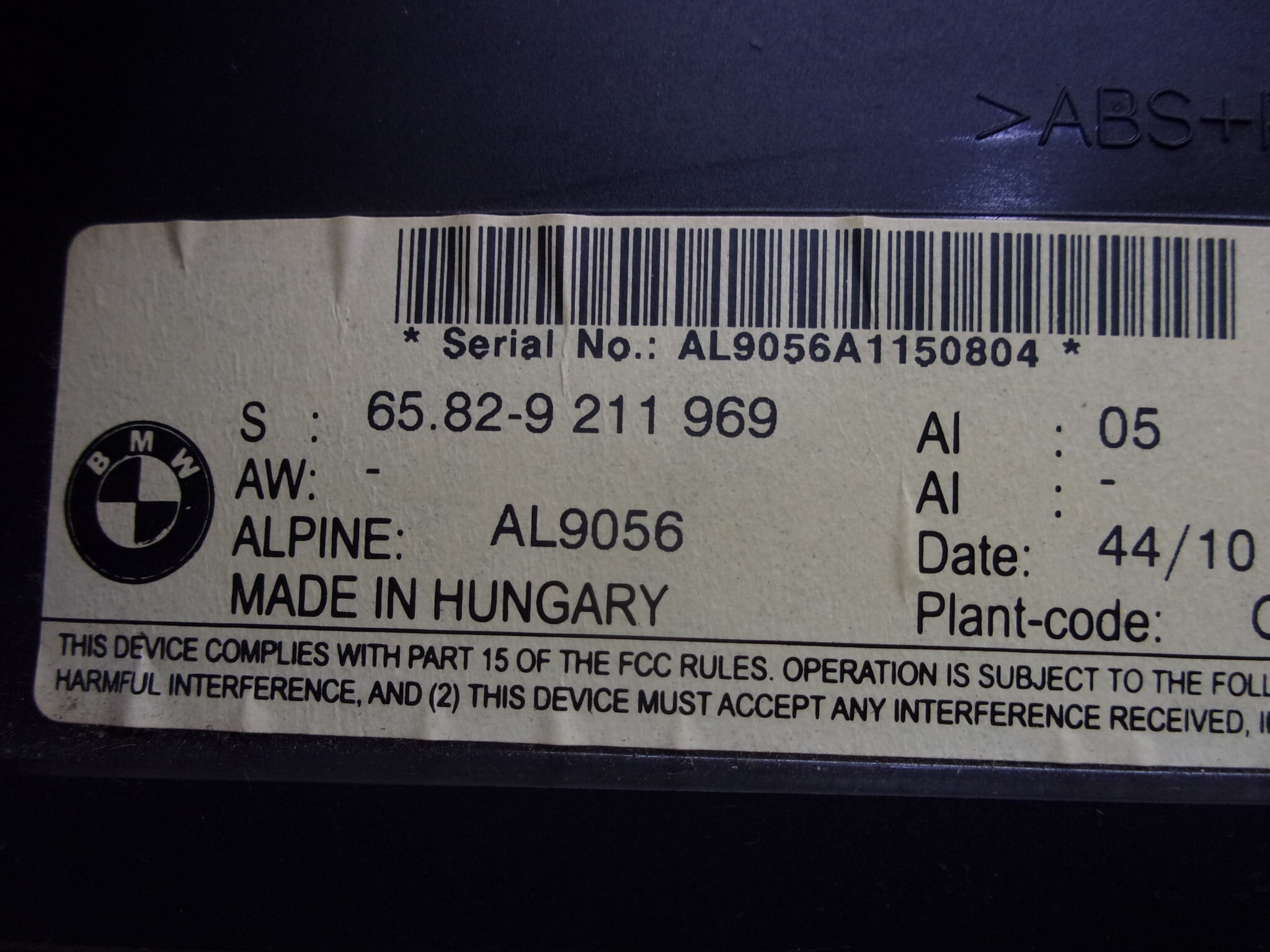 Pre-Owned 2010-2013 BMW 328i Information Display Screen ID 65829211969 OEM - Verify Specific Vehicle Fitment In Description - (Good)