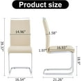 thumbnail image 3 of Sumdeal Modern Dining Chairs Set of 4,Modern Dining Chairs with Metal frame leg with High Density Sponge Leather,Dining Chairs for Dining Room,Kitchen,Living Room,Beige, 3 of 10