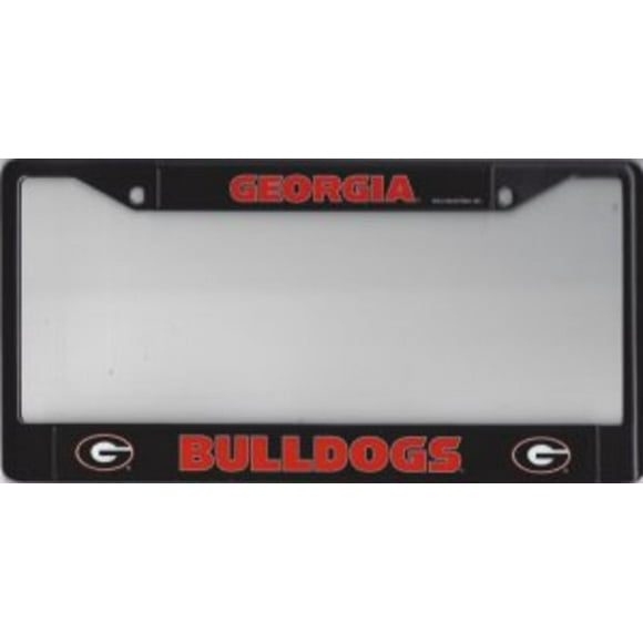 Georgia Bulldogs Black License Plate Frame  Free Screw Caps with this Frame