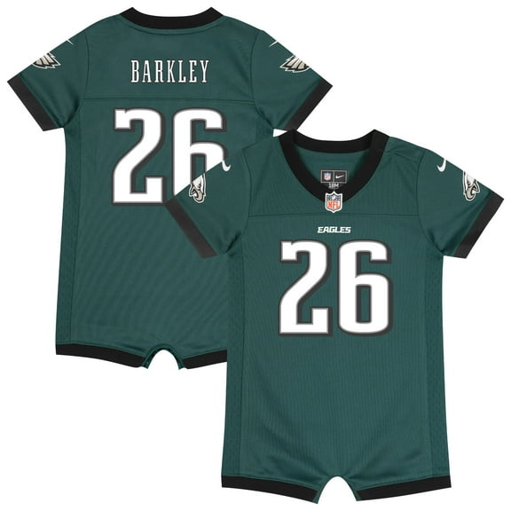 Newborn & Infant Nike Saquon Barkley Midnight Green Philadelphia Eagles Game Romper Jersey