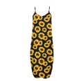 thumbnail image 4 of Lenago Robe Sans Manches Grande Taille pour Femmes Mode Aguichant Vintage Col en V Sans Manches Imprimé Robes de Soirée Robes de Plage d'Été en Liquidation, 4 of 5