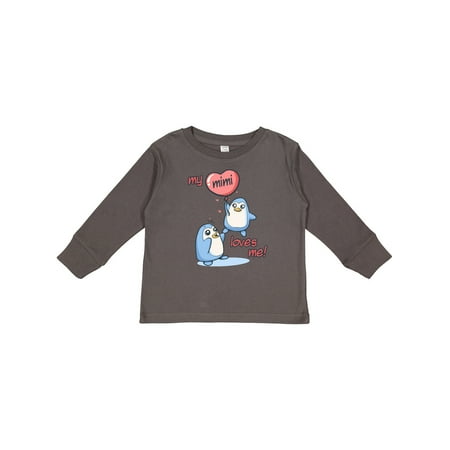 

Inktastic My Mimi Loves Me Gift Toddler Boy or Toddler Girl Long Sleeve T-Shirt