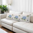 thumbnail image 2 of Blue Hydrangea Floral Body Pillow Cover 20 x 60 Inch Decorative Pillow Cover Farmhouse Flowers Blossom Lumbar Pillowcase Seasonal Rectangle Cushion Case for Couch Sofa Bed Living Room, 2 of 9