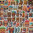 thumbnail image 2 of Paquete de pegatinas Indigenous Masks Impermeables Anime, 50 unidades, 2 of 4