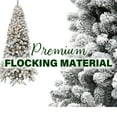 thumbnail image 7 of Fraser Hill Farm 9-Ft. Flocked Pine Valley Christmas Tree with Warm White LED String Lighting,, 7 of 7