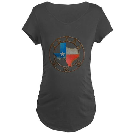 

CafePress - Texas Wrought Iron Barn Art Maternity T Shirt - Maternity Dark T-Shirt