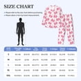 thumbnail image 4 of Salouo pink polka dot bows Print Button-Front Long Sleeve Pajama Set for Men, Soft 2Pjs Men's Long Sleeve Sleepwear-Medium, 4 of 7