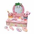 thumbnail image 1 of DOLITY Kids Rabbit Makeup Vanity Set Safety Certified Wooden Rabbit Dressing Table Child-Safe Design Princess Pretend Makeup Table for Young Children, 1 of 9