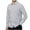 Gray, variant on PuLe Rugby Shirt Mens Long Sleeve Button Down Shirt Casual Untucked Shirts for Men Oxford Dress Shirts
