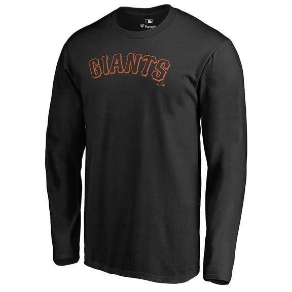 Men's Black San Francisco Giants Team Wordmark Long Sleeve T-Shirt